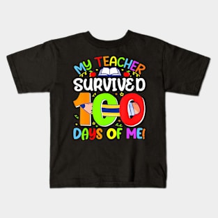 My Teacher Survived 100 Days Of Me 100 Days Of School Kids T-Shirt